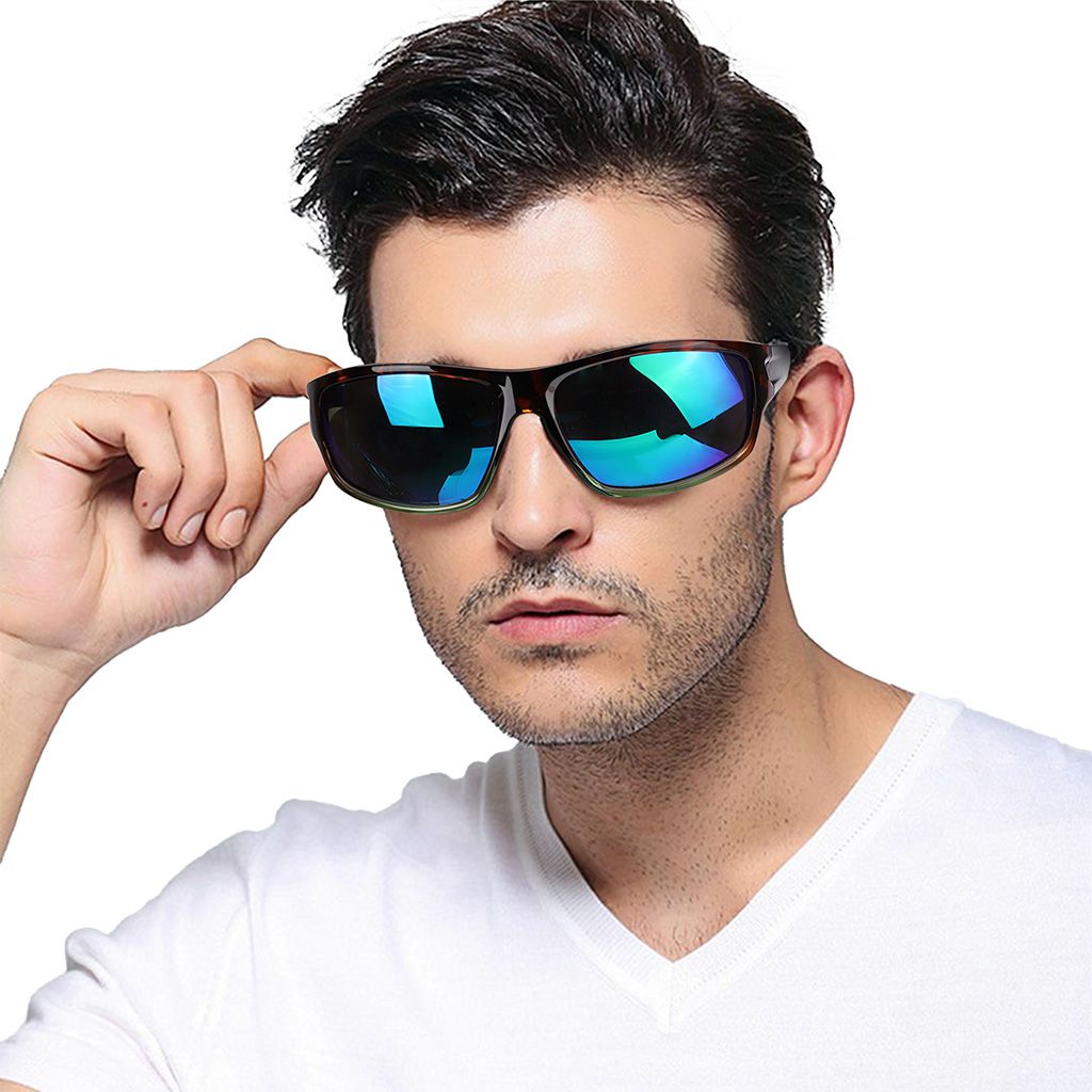 Valencia Polarized Wayfarer Sunglasses TR90 Unbreakable Construction Blue - Blue
